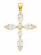 Senzio Belibasakis Women's Gold Cross 14K with Chain