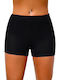 Bikini Inferioare Boxer Talie Înaltă Negru