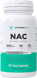Vitamin360 NAC 600 mg 30 Капсули Vitamin360 NAC 600 mg 30 Капсули