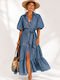 Sommer Maxi Kleid Kariert