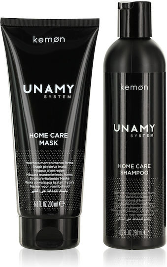 Unamy System Home Care Set Kemon Unamy System Hair Care Hair Shampoo 250 Ml + Unamy System Hair Care Hair Treatment Cream Mask 200 Ml