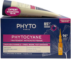 Set Phyto Set Phytocyane Serum Tratament Leave In pentru scalp Anti-cădere a părului 12 buc 5 ml *fiolă + Phytocyane Șampon pentru păr Anti-cădere a părului 100 ml Set Phyto Set Phytocyane Serum Tratament Leave In pentru scalp Anti-cădere a părului 12 buc 5 ml *fiolă + Phytocyane Șampon pentru păr Anti-cădere a părului 100 ml