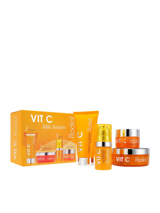 Set Rodial Vit C Ser Brightening Pentru Față 5 Ml + Vit C Brightening Dischete Demachiante 20 Buc + Vit C Brightening Soufflé Pentru Față 10 Ml + Vit C Brightening Gel De Curățare Pentru Față 20 Ml