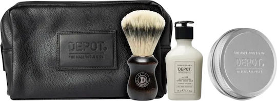 Set Depot 400 Shave Specifics No 408 Classic Cologne Moisturizing After-shave Balm 50 Ml + 400 Shave Specifics No 412 Hydrating Shaving Soap 100 G + Accessories No 731 Luxury Artificial Fi