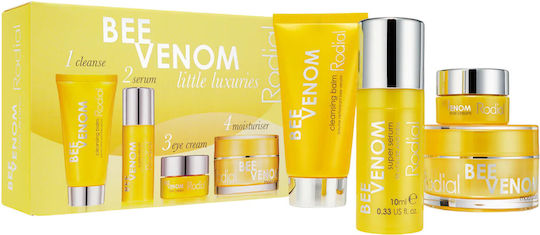 Little Luxuries Kit Set Rodial Bee Venom Anti-aging Daily Cream Face 15 Ml + Bee Venom Eliminates Impurities Cleansing Balm Face 20 Ml + Bee Venom Anti-wrinkle Eye Cream 5 Ml + Be