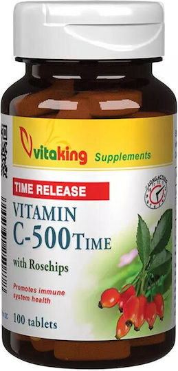 Vitaking Витамин C-500 Time Release Шипки Vitaking 100 Таблетки