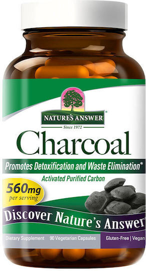 Nature's Answer Charcoal Nature's Answer 90 вегетариански капсули