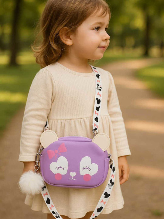 Kinder Tasche Umhängetasche Lila 17x13x5cm