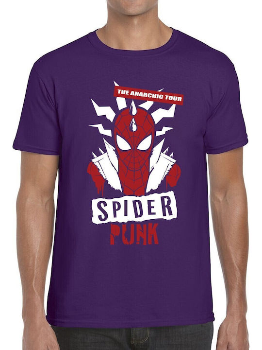 T-shirt Спайдър-Мен Анархичен Тур Пънк Pop Culture Лилава