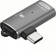 Linq Micro SD-Karte Tf Kartenleser Für Usb-C Abgewinkelter Usb-A Anschluss Graue