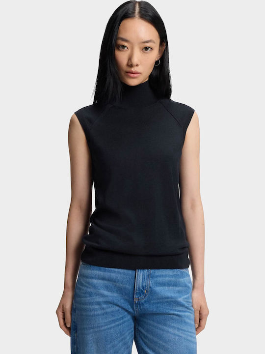 Boss Women's Sleeveless Wool Sweater Dark Blue