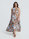 Rochii De Vară Pentru Femei Maxi Rochie Paisley 8501.7253 Albastru Deschis