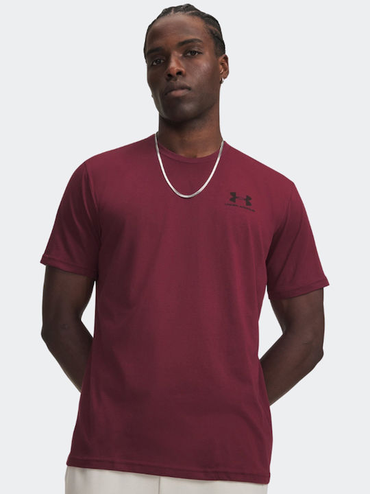 Under Armour Left Chest Logo T-shirt Μπορντό