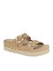Damen Anatomische Beigen Flatforms Sandalen