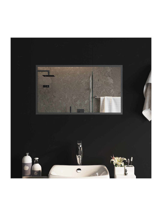 vidaXL Oglindă de baie Led 70x40cm Transparentă