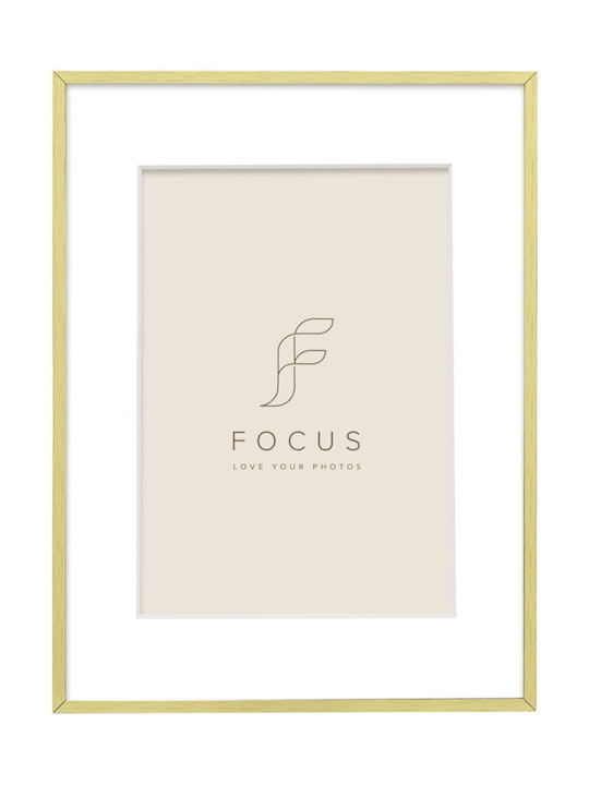 Focus Kunststoff Fotorahmen mit Goldenem Rahmen