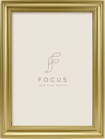 Focus Κορνίζα Πλαστική με Χρυσό Πλαίσιο