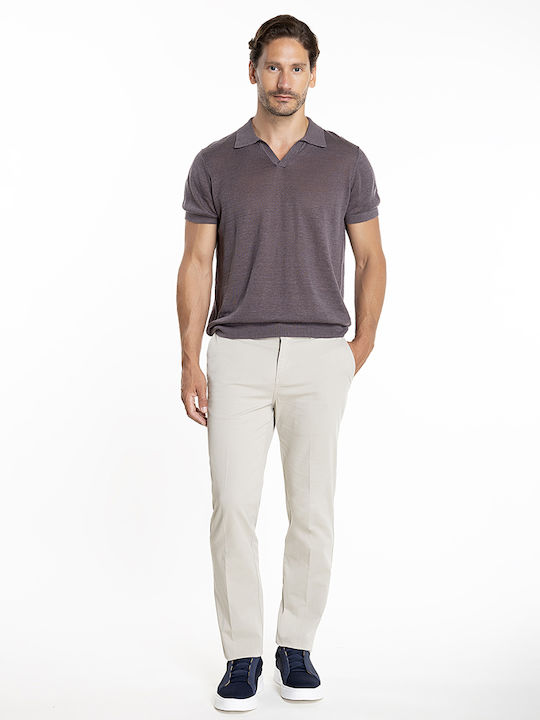 Vardas Chino Men's Trousers Relaxed Fit Beige