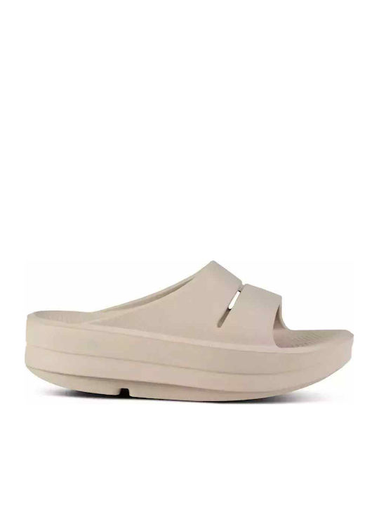 Oomega Ooahh Slides in Beige Colour