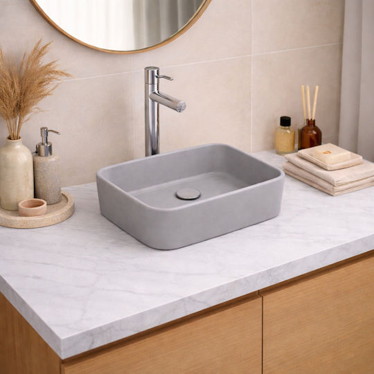 Cerastyle Hera Επικαθήμενος Νιπτήρας Πορσελάνης 50x36.5x14.5cm Cerastyle Hera Επικαθήμενος Νιπτήρας Πορσελάνης 50x36.5x14.5cm