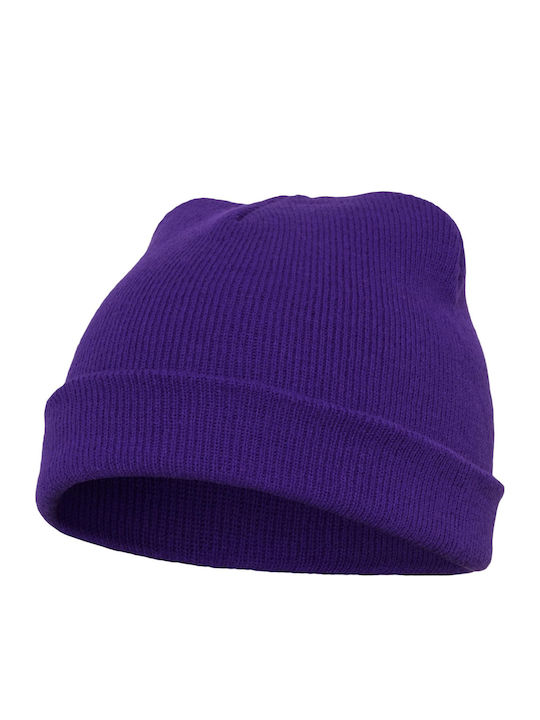Beanie Unisex Beanie Knitted in Purple Colour