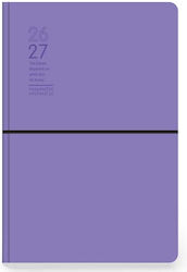 Academic Daily Diary 2026-2027 Flexy 14x21 Cm Purple Academic Daily Diary 2026-2027 Flexy 14x21 Cm Purple
