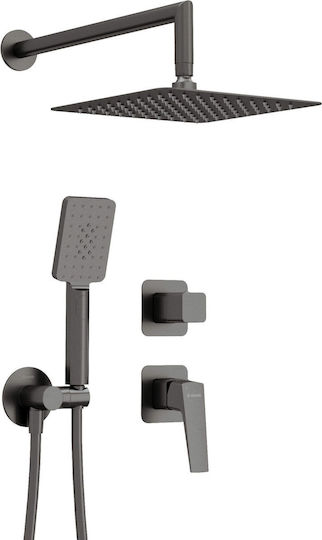 Deante Deante Eingebaute Wasserhähne Set Mischbatterie & Brausegarnitur für Dusche Silber Deante Deante Eingebaute Wasserhähne Set Mischbatterie & Brausegarnitur für Dusche Silber