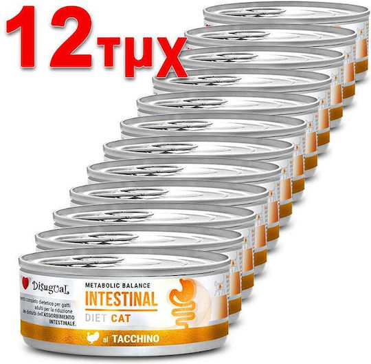 Disugual Wet Cat Food with Turkey Diet 12x85gr