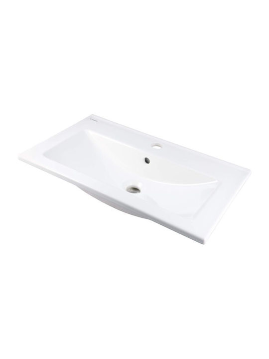 Deante Deante Εinbau Badezimmerwaschbecken Keramik 61x36cm Weiß