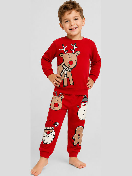 Trax Pijama pentru copii de iarnă roșie Trax Pijama pentru copii de iarnă roșie