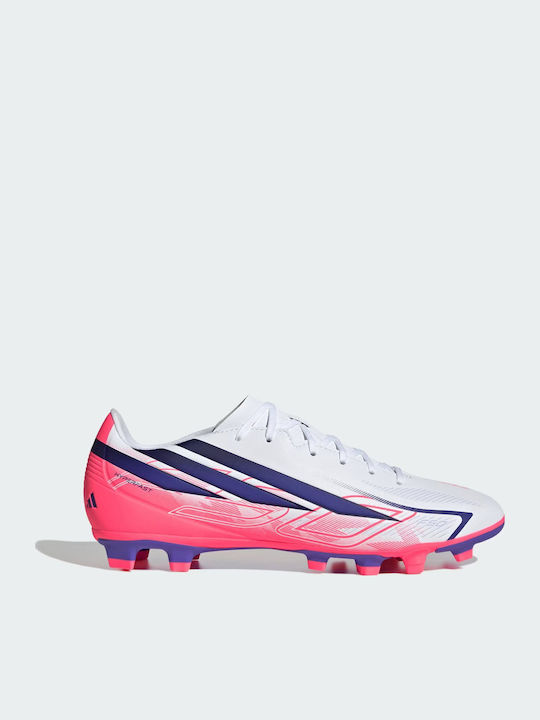 adidas F50 Hyperfast Club FG/MG Football Shoes with Cleats White adidas F50 Hyperfast Club FG/MG Football Shoes with Cleats White