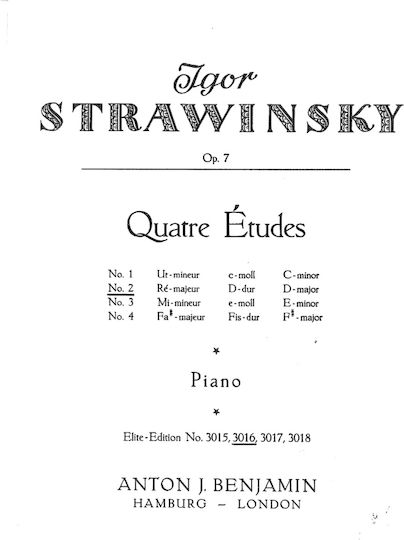 Stravinsky Four Studies No 2 In D Major Stravinsky Four Studies No 2 In D Major