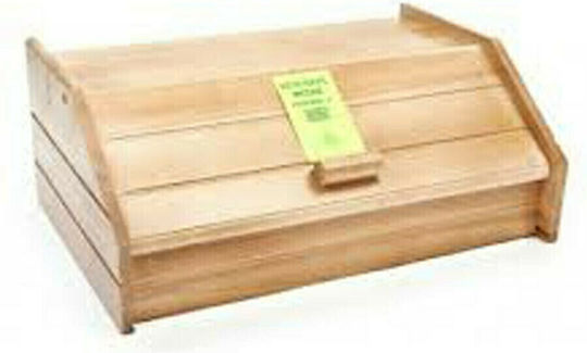 Bread Box with Lid Wooden Brown 42x28x18cm