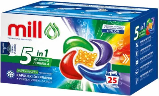 Mill Прах за Цветни Дрехи (25 Капсули) 8 Бройки
