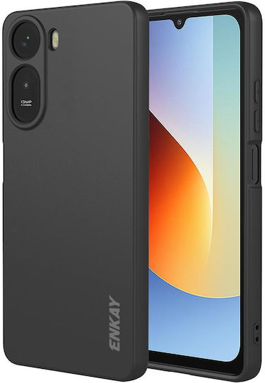 Redmi A7 Pro 4g 5g 171mm Enkay Μαλακή Θήκη Κινητού Υγρή Σιλικόνη Μαύρη