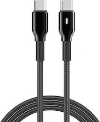 Wiwu Braided Cable USB-C Male - USB-C 60W Black 1m Wiwu Braided Cable USB-C Male - USB-C 60W Black 1m