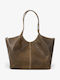 Olive Leather Women's Shoulder Bag
