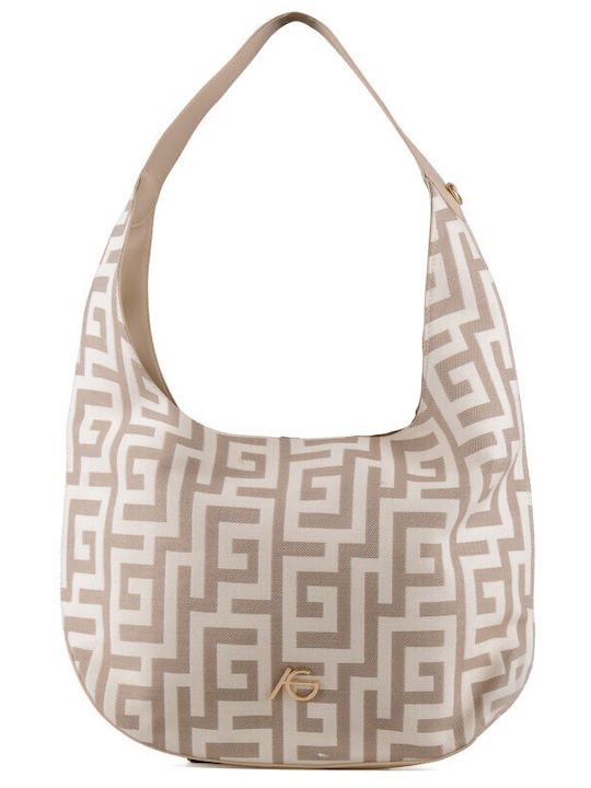 Damentasche Schulter Beige