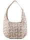 Damentasche Schulter Beige