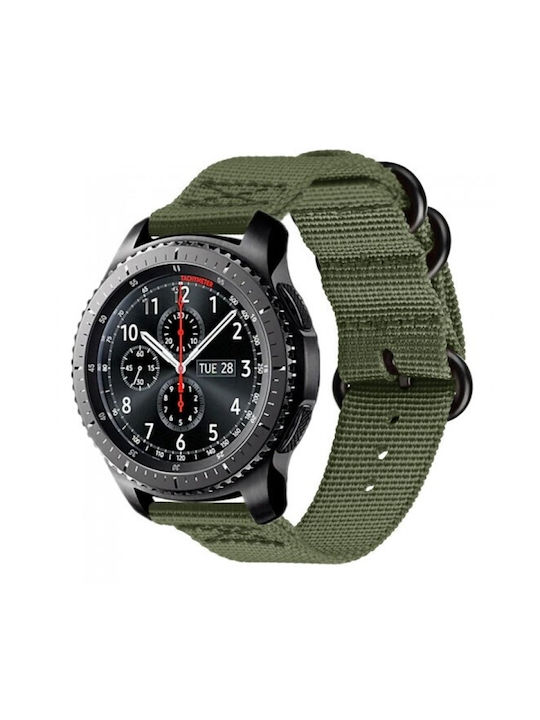 Nylon Canvas Woven Strap 3 Rings Xiaomi Watch 5 47mm 22mm Army Green