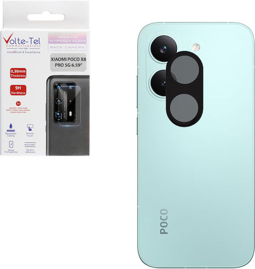 Volte-tel Camera Glass Xiaomi Poco X8 Pro 5g 6.59in 9h 0.25mm 3d Curved Black Volte-tel
