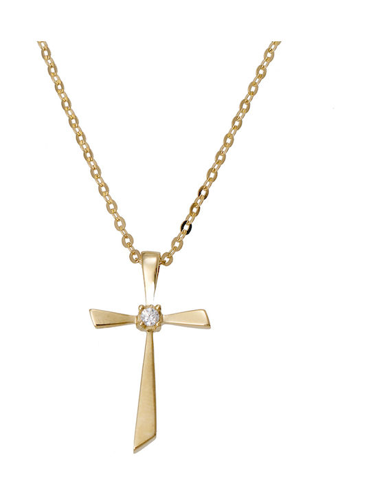 Kontopoulos Gold Cross 14K with Chain