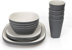 Platinet Set de servire Camping pentru 4 persoane 16 bucăți Platinet Set de servire Camping pentru 4 persoane 16 bucăți