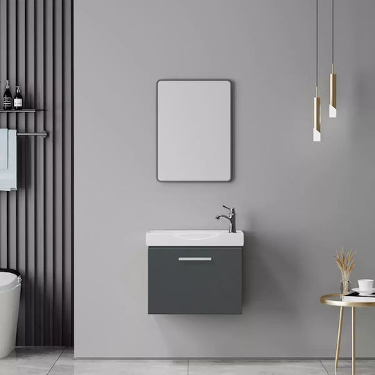 Pakketo Renza Vanity Unit with Sink & Mirror Anthracite