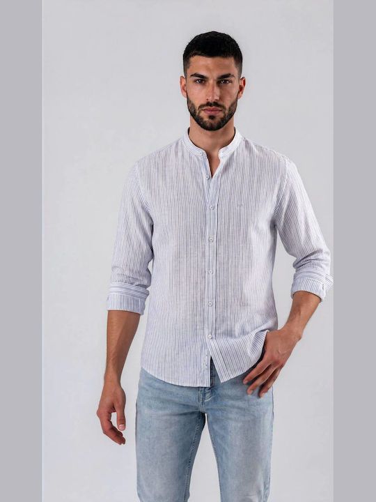 Bradley Cotton Shirt Regular Fit White Striped