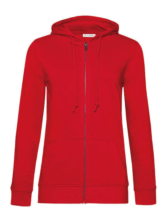B&C Organic Damen Werbebekleidung Langärmeliges Rot