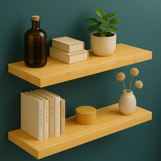 Ράφια (2τμχ) 80x20x3.8εκ. Bamboo