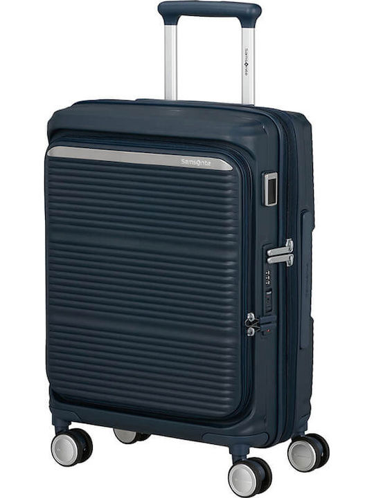 Samsonite Spinner Cabin Hard Blue Suitcase Height 55cm