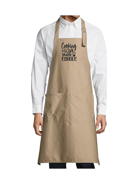 Pop Culture Cooking Is Love Made Edible Ποδιά Κουζίνας Καφέ 75x90cm P063222135F1