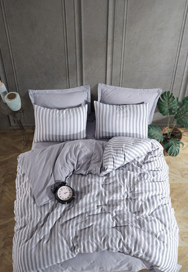 Enlora Home Подредба Двойна 200x220см Road Сив